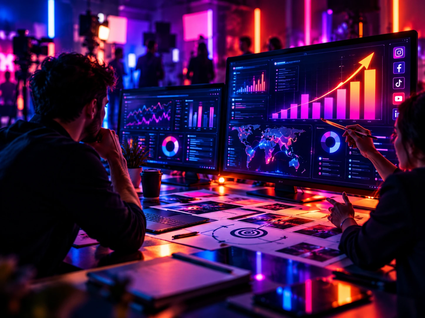 Creative production workflow imagery